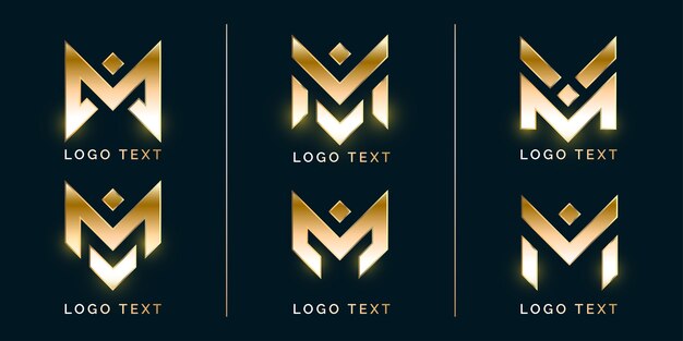 Luxury Abstract M logo Set