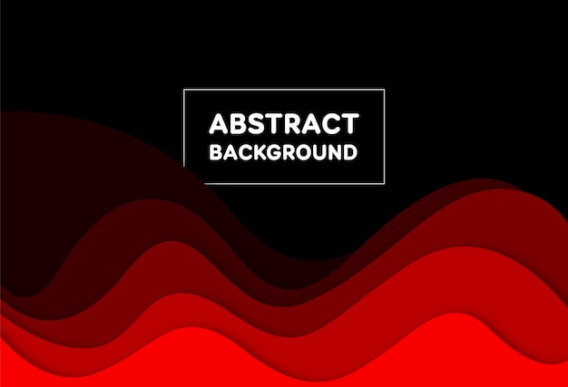Vector luxury abstract red and black background in papercut style