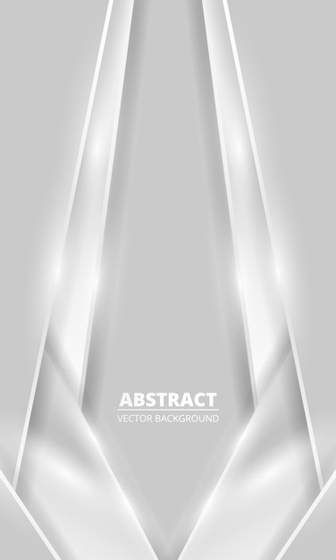 Роскошный абстрактный вертикальный фон с серебряными градиентными линиями, треугольными стрелками и тенями