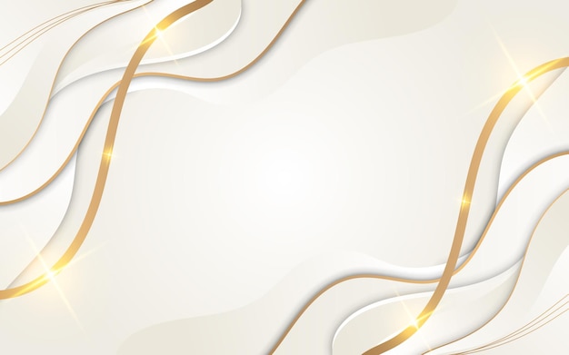 Luxury abstract white golden background