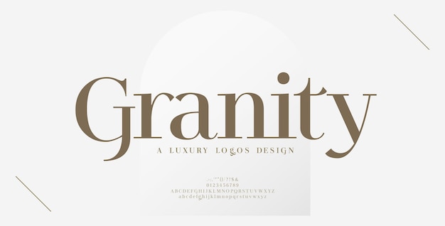 Vector luxury alphabet letters logo font classic elegant minimal fashion typography fonts regular logos