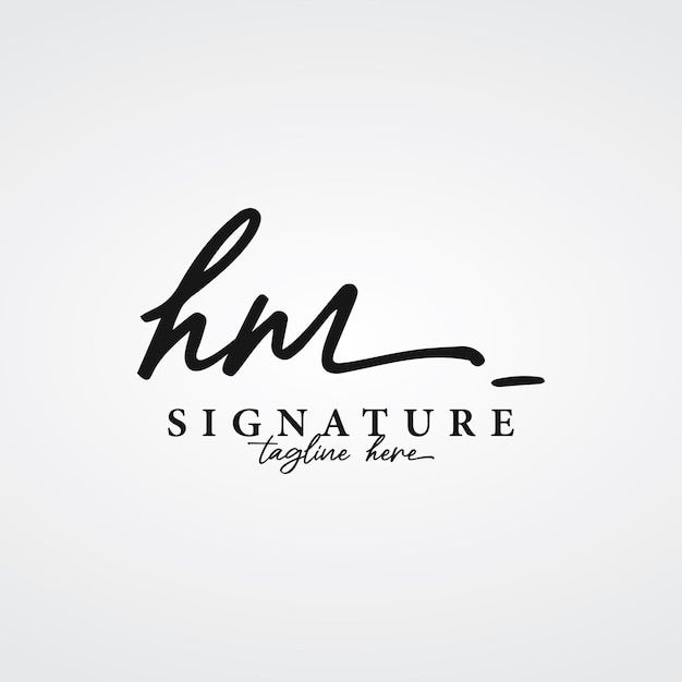 豪華でエレガントな手書きのイニシャルロゴ サインブティックサロン美容写真とファッションのロゴ