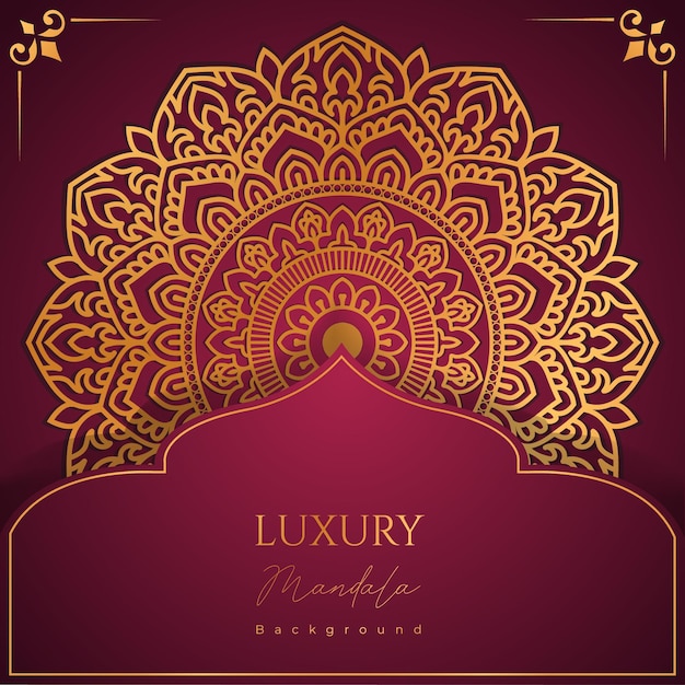 Luxury arabesque mandala pattern Premium Vector