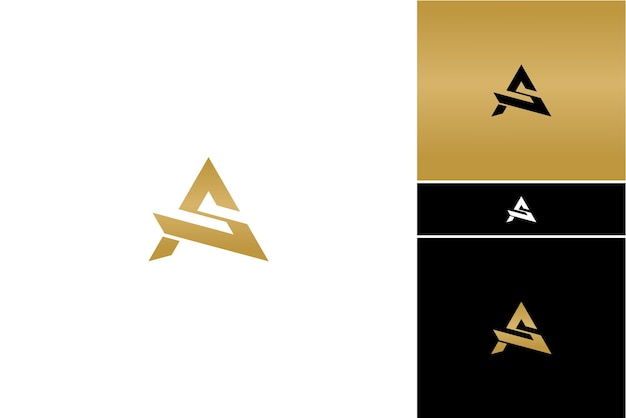 Luxury A AS letters Icon monogram minimalist vector logo design template