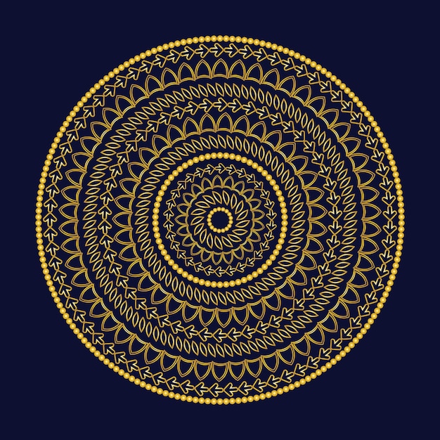 Mandala colorato di sfondo di lusso vettore premium