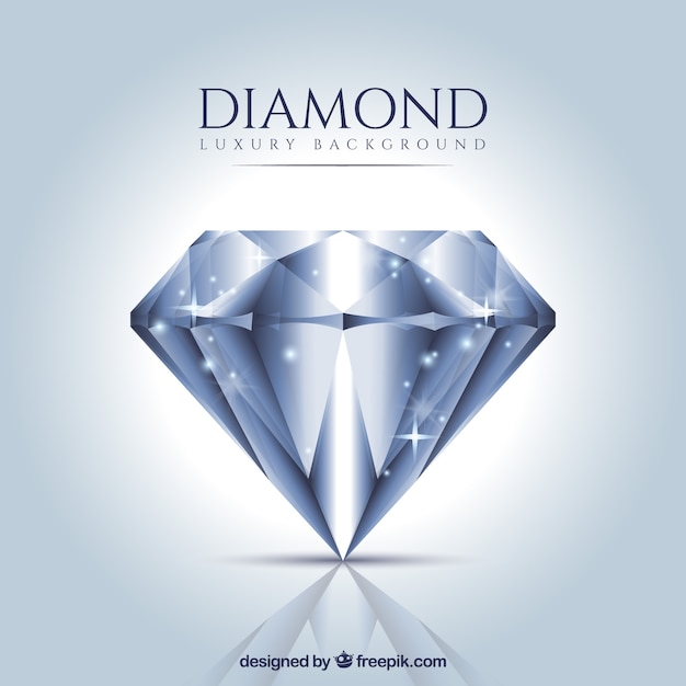 Luxury background of realistic diamond