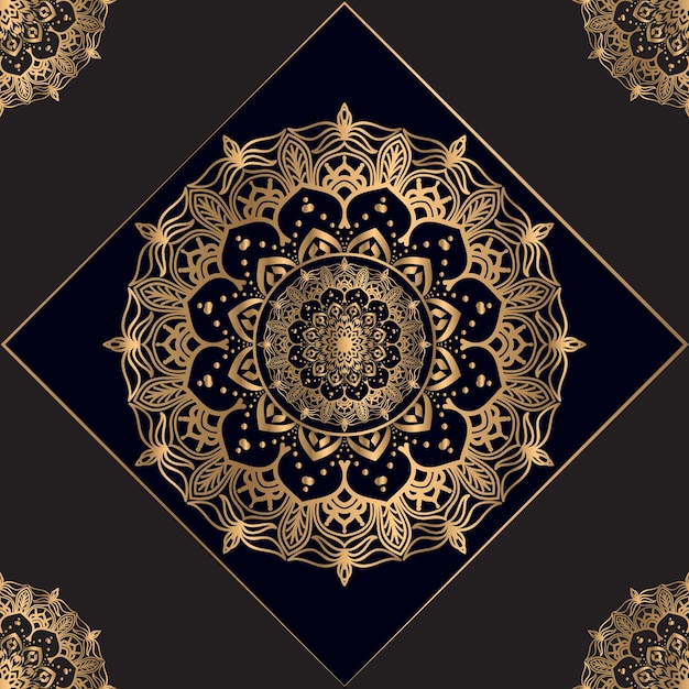 Роскошный фон вектор исламский пасли мандала королевский образец карточка шаблон этнический дизайн