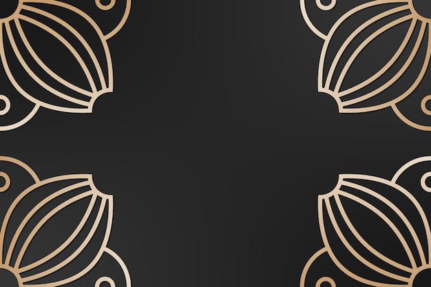 Luxury background with arabic and islamic gold ornamental lines