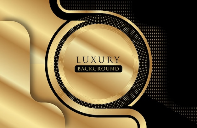 Vector luxury background with circle gold