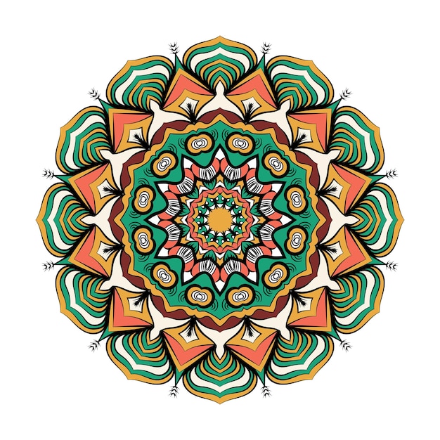 Luxury background with colorful mandala decoration