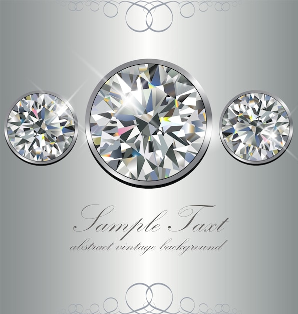 Vector luxury background with diamonds.