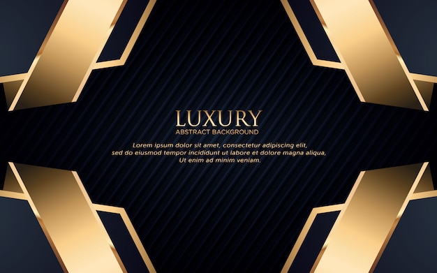 Luxury background with geometric shape and golden stripe