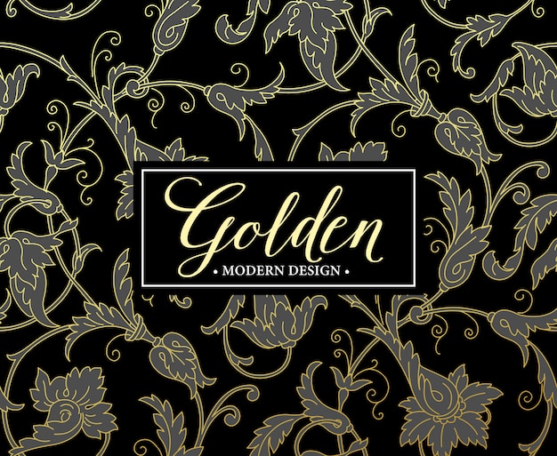Luxury background with gold frame