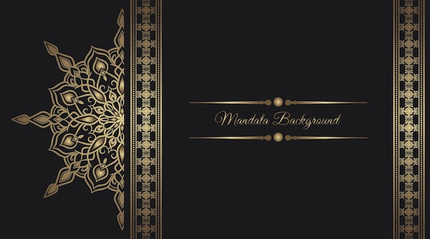 Luxury background with gold mandala decoration