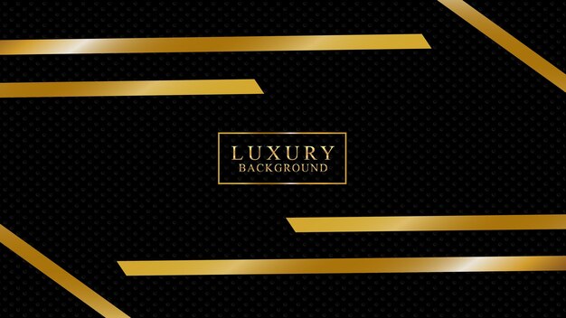 luxury background with gold stripes on black background