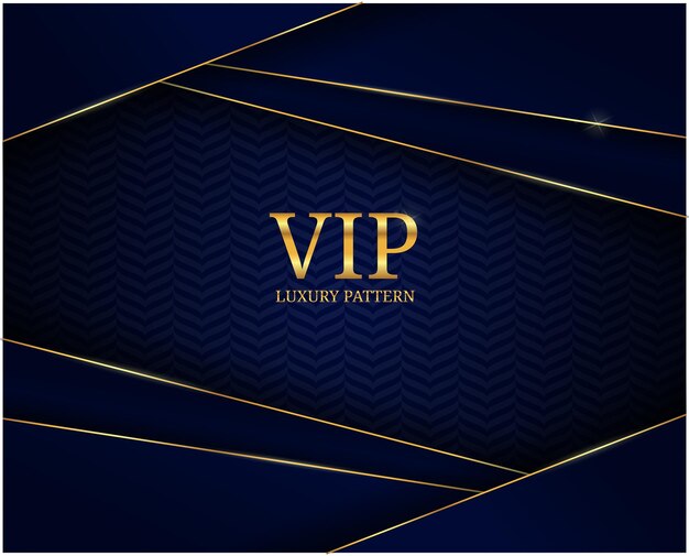 황금 추상 모양으로 고급 스러운 배경입니다. 어두운 배경에 VIP 테두리가 있는 골드 스트라이프