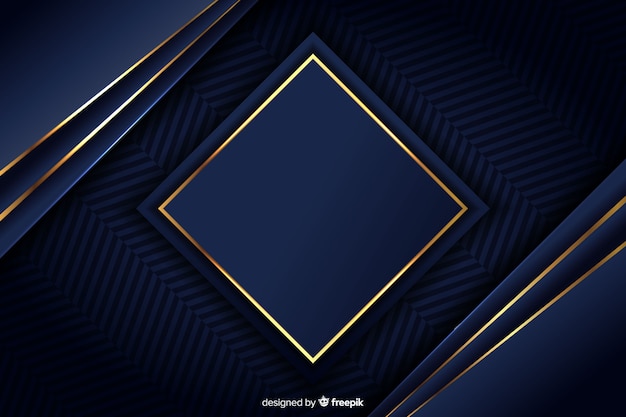 Vector luxury background with golden geometric shapes