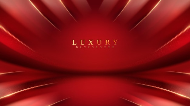 Vector luxury background with golden line elements and curve light effect decoration and bokeh