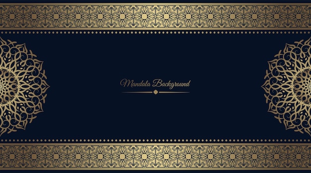 Luxury background with golden mandala ornament