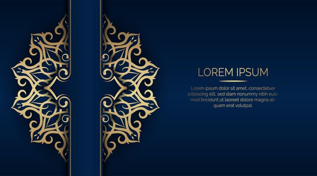 Luxury background with golden mandala ornament