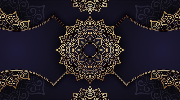 Luxury background with golden mandala ornament