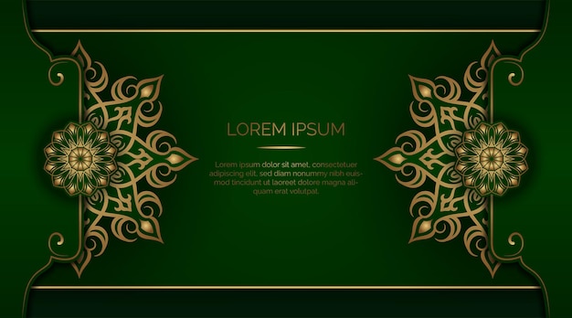 Luxury background with golden mandala ornament