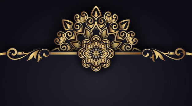 Sfondio di lusso con mandala ornamentale