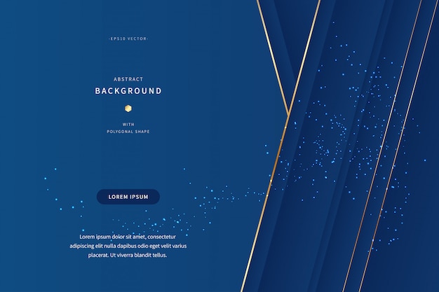 Luxury banner with classic blue and gold color