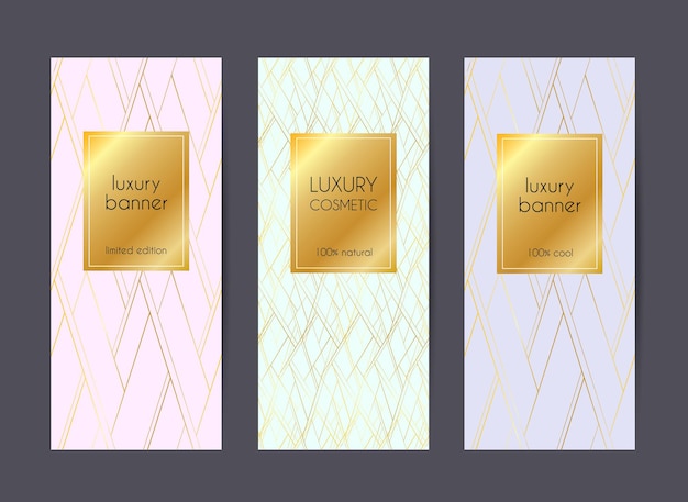 Vector luxury banners premium package vector templates set