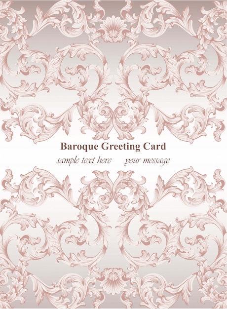 Luxury baroque card ornament background