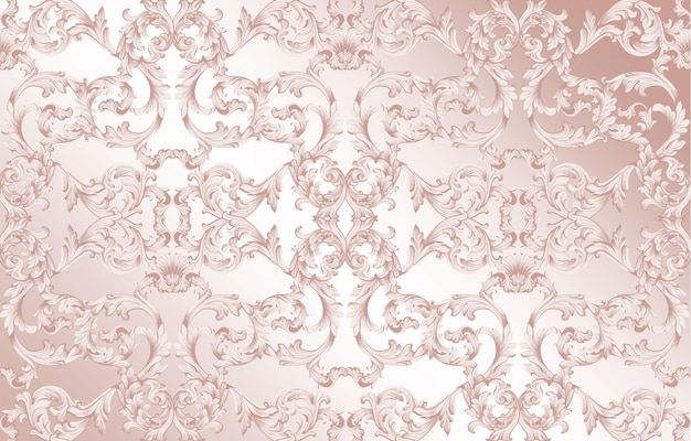 Vector luxury baroque ornament background