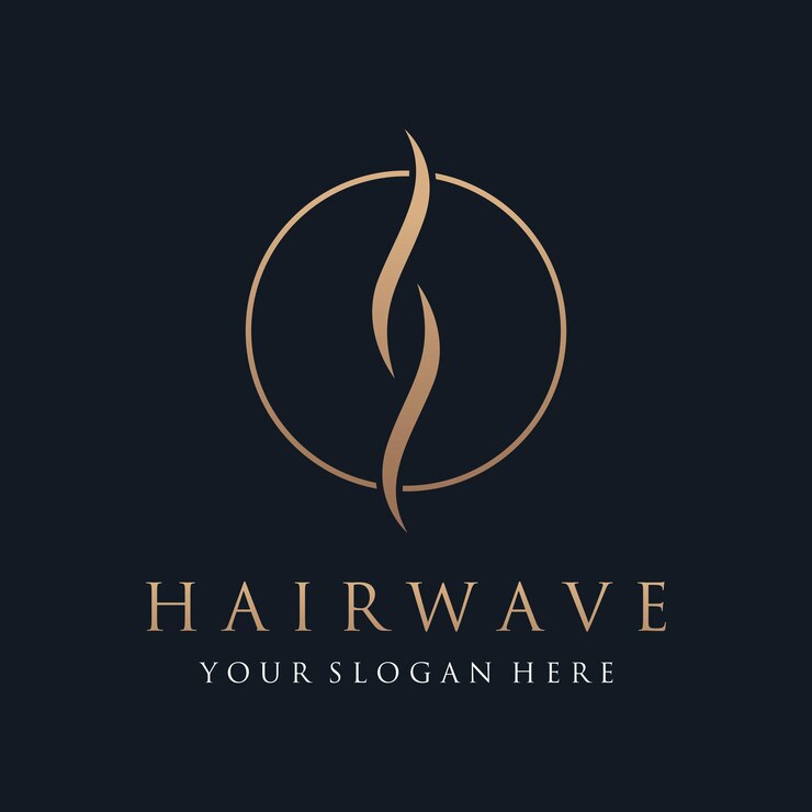 고급스럽고 아름다운 헤어 웨이브 추상 로고 designLogo for business salon beauty hairdresser care