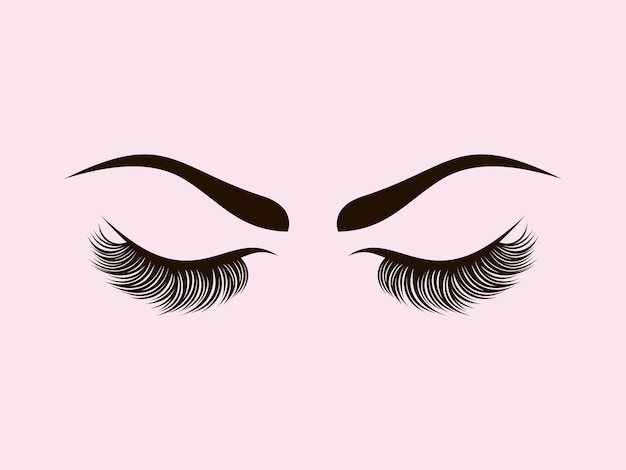 luxury beauty eyelashes extension logo design
