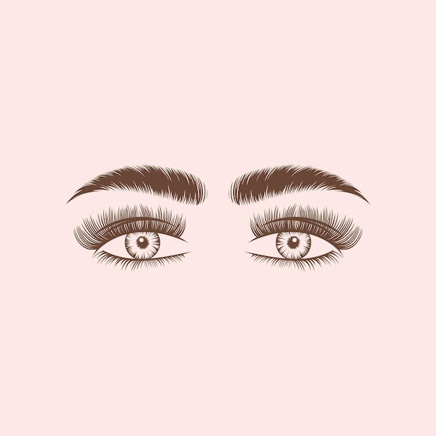 Vector luxury beauty eyelashes extension logo design