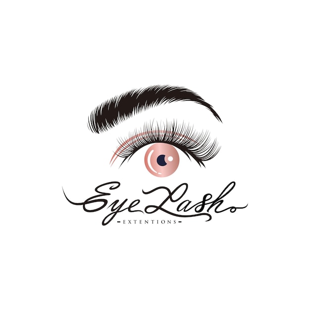 Luxury beauty eyelashes logo