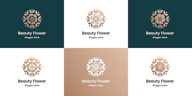 Luxury Beauty Flower Collection Logo Design.