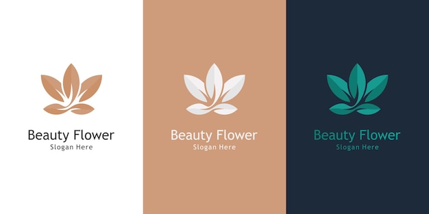 Luxury beauty flower spa design creativo del logo.