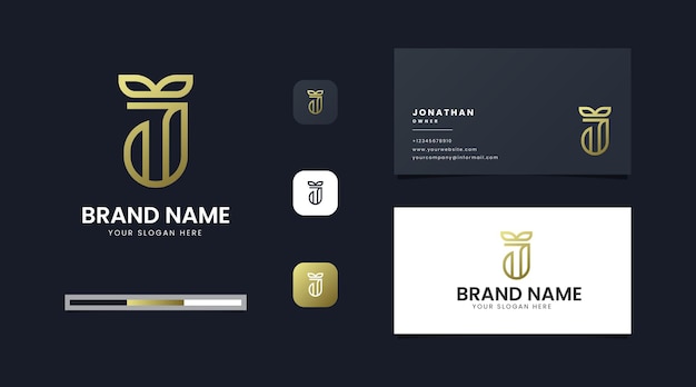 Luxury beauty monoline logo with variation template