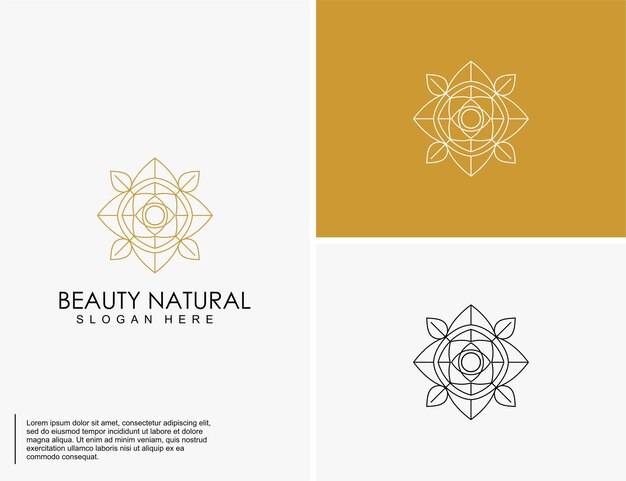 Logo naturale di bellezza di lusso
