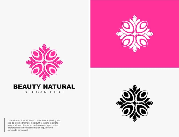 Logo naturale di bellezza di lusso