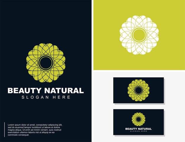 Vector luxury beauty natural logo