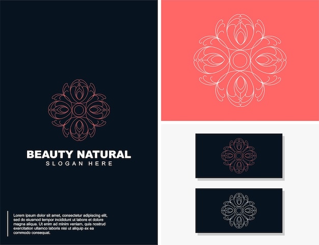 Vector luxury beauty natural logo