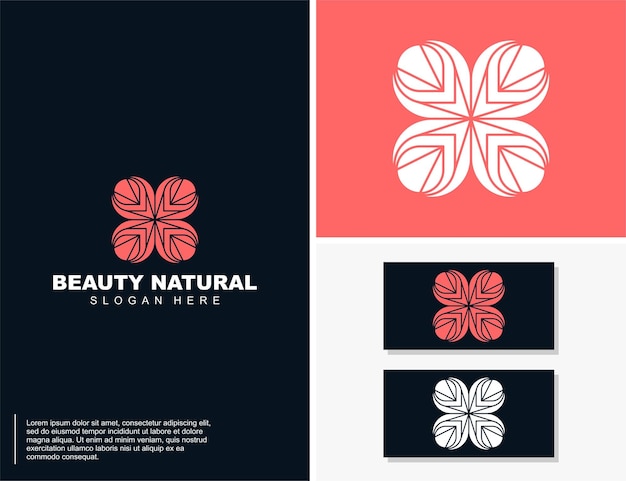 Vector luxury beauty natural logo