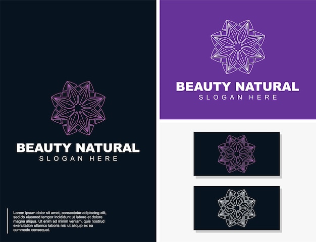 Vector luxury beauty natural logo