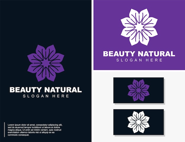 Vector luxury beauty natural logo