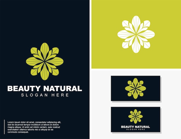 Vector luxury beauty natural logo
