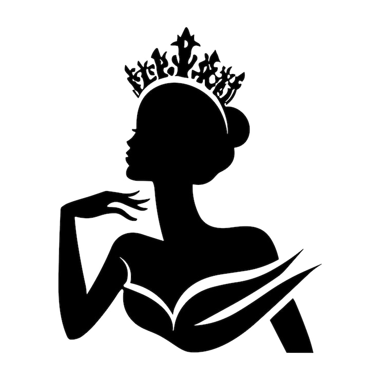 Vector luxury beauty queen woman face salon logo design