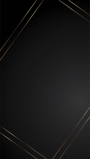 Luxury black background banner illustration with gold strip art deco empty space