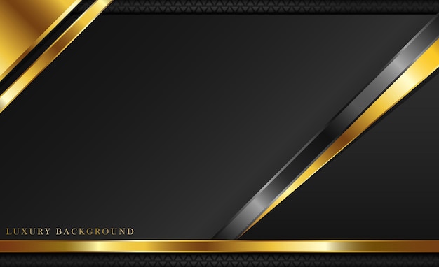 Premium Vector | Luxury black background with a golden color combination