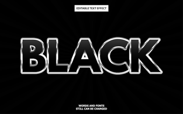 Luxury black editable text effect